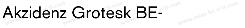 Akzidenz Grotesk BE字体转换